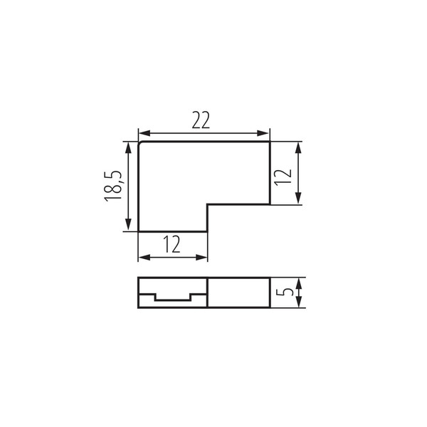 Kanlux Verbinder für LED Streifen CCT 10mm L-Form 39529