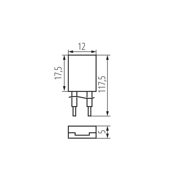 Kanlux Einspeiseverbinder für LED Streifen einfarbig 10mm mit Kabel 39531
