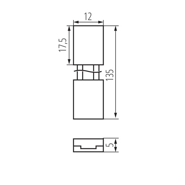 Kanlux Verbinder für LED Streifen einfarbig 10mm Verbindungskabel 39532