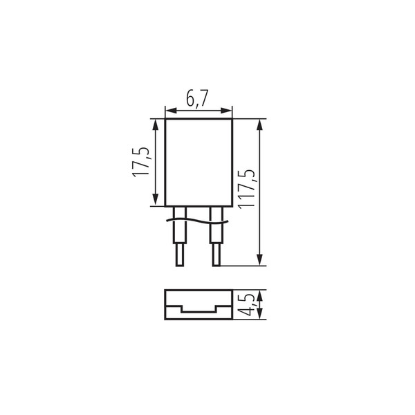 Kanlux Einspeiseverbinder für LED Streifen einfarbig 5mm mit Kabel 39535