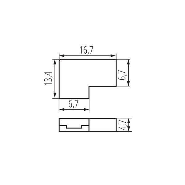 Kanlux Verbinder für LED Streifen einfarbig 5mm L-Form 39537