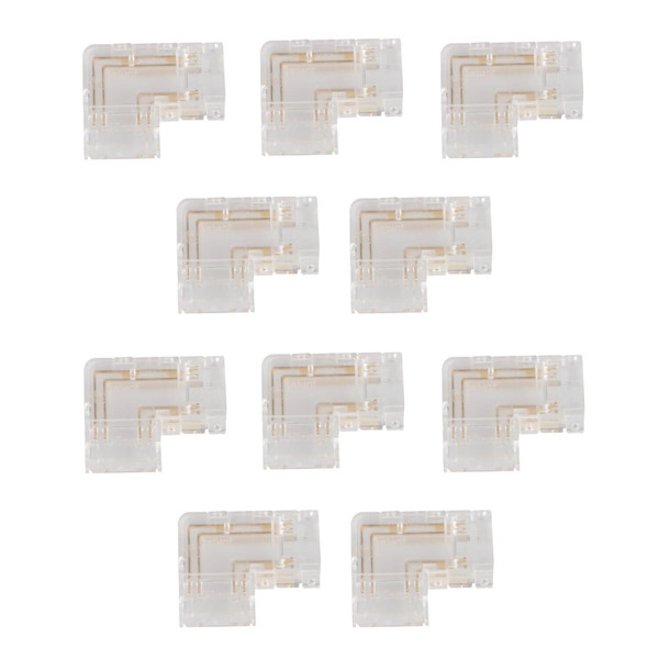 Kanlux 10x Verbinder für LED Streifen RGB 10mm L-Form 39538