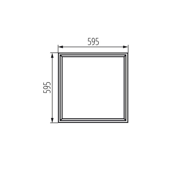 Kanlux Einbaurahmen für LED Panel Sky-V 60x60cm Schwarz Stahl 39754
