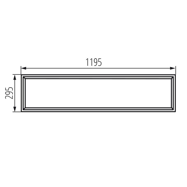 Kanlux Einbaurahmen für LED Panel Sky-V 30x120cm Weiß Stahl 39756