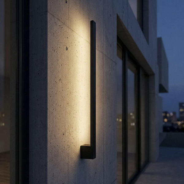 Kanlux LED Außenwandleuchte Yalte 9W CCT warm-/neutral-/tageslichtweiss 3000K/4000K/6500K IP54 Schwarz Aluminium 61,5cm 45870