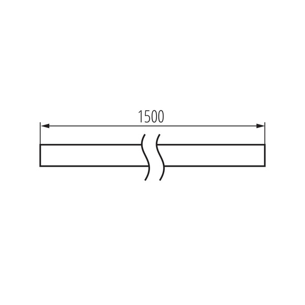 Kanlux Abdeckprofil für 1-Phasen Stromschiene TEAR 1,5m Schwarz 45900