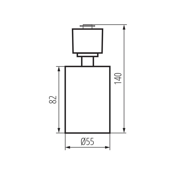 Kanlux 1-Phasen Stromschienenstrahler ATL GU10 Weiß Aluminium Ø5,5cm 45915