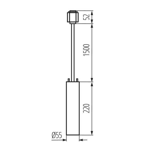 Kanlux Pendelleuchte für 1-Phasen Stromschiene ATL GU10 Weiß Eisen 22cm 45917