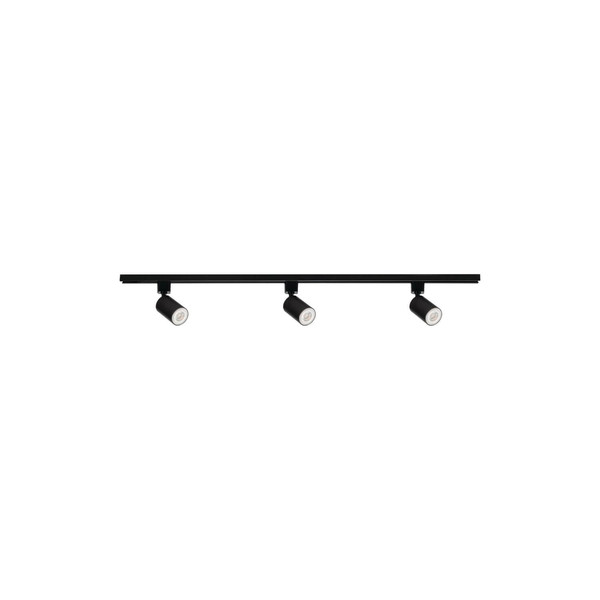 Kanlux 1-Phasen Stromschienen-Set mit Strahlern Altear 3-flammig 3xGU10 Schwarz 101cm 45922