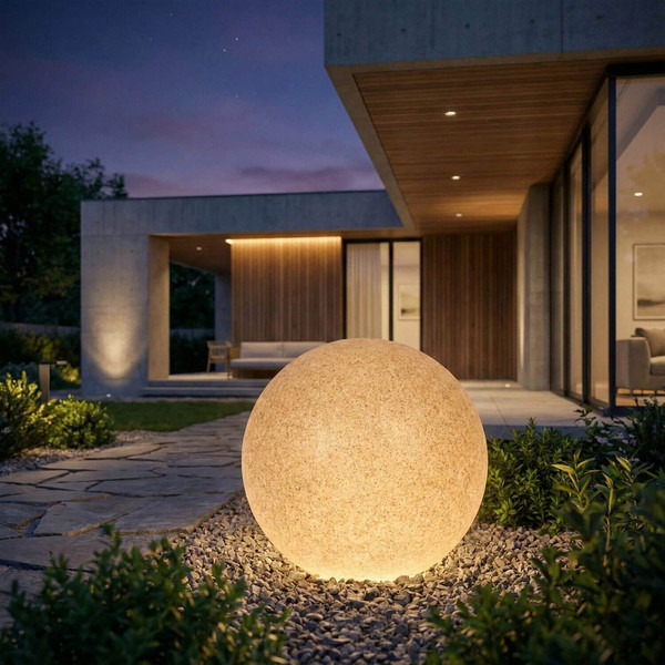 Kanlux Leuchtkugel, Gartenkugel Stono E27 IP65 Terrakotta Ø50cm 45937