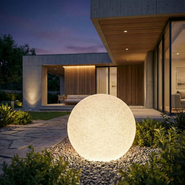 Kanlux Leuchtkugel, Gartenkugel Stono E27 IP65 Terrakotta Ø50cm 45937