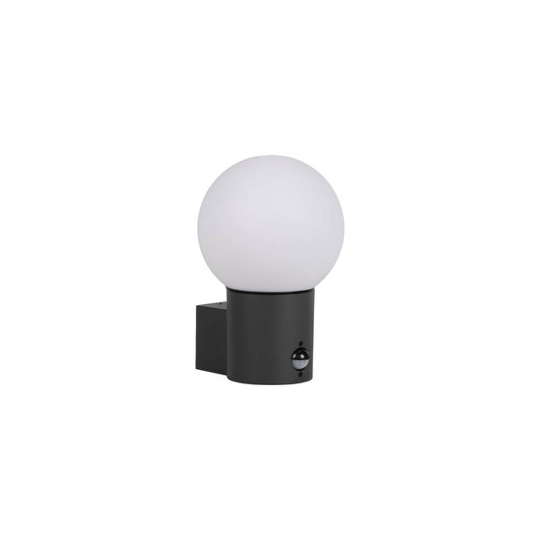 Kanlux Außenwandleuchte Stono E27 Bewegungsmelder IP65 Anthrazit Aluminium Ø15cm 46081