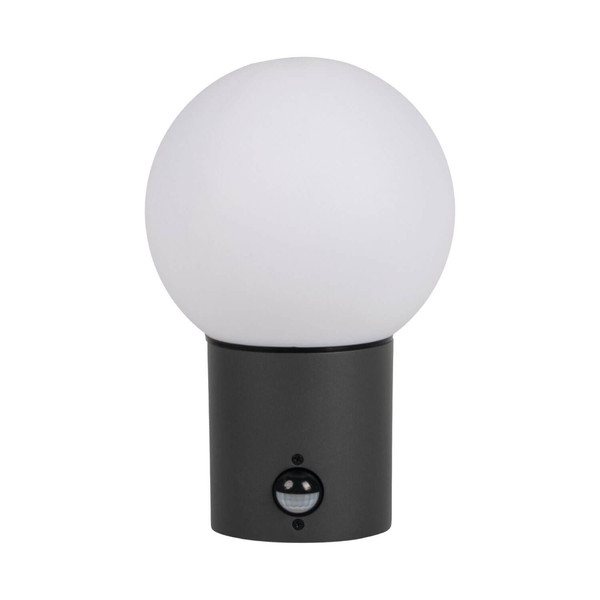 Kanlux Außenwandleuchte Stono E27 Bewegungsmelder IP65 Anthrazit Aluminium Ø15cm 46081