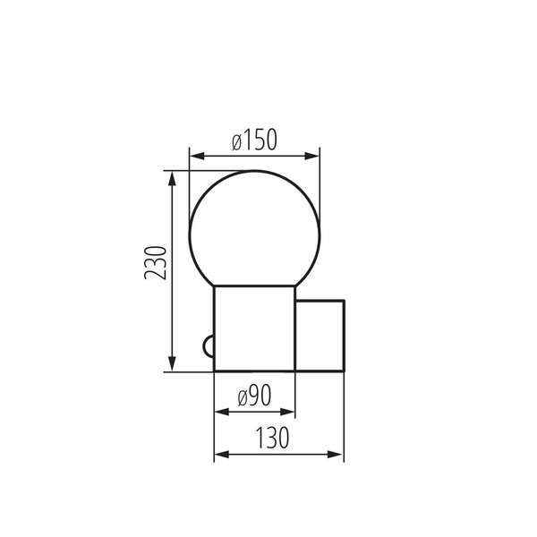 Kanlux Außenwandleuchte Stono E27 Bewegungsmelder IP65 Anthrazit Aluminium Ø15cm 46081