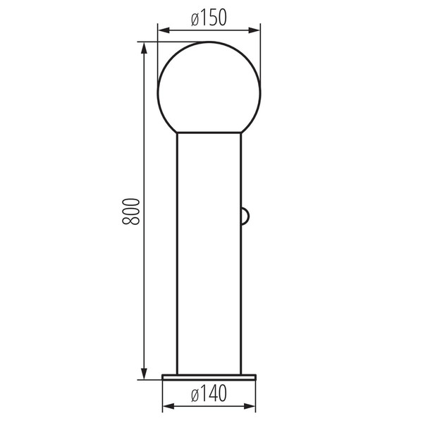Kanlux Wegeleuchte Stono E27 Bewegungsmelder IP65 Anthrazit Aluminium 80cm 46086
