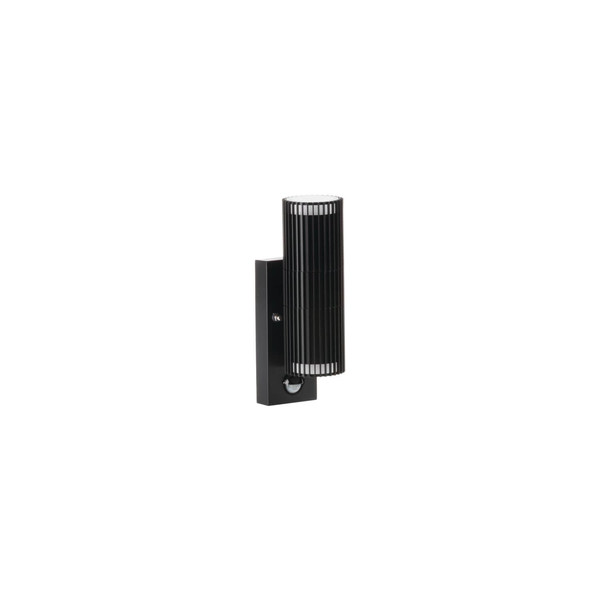 Kanlux Außenwandleuchte Radilo 2-flammig 2xGU10 Bewegungsmelder IP44 Schwarz Aluminium 46203