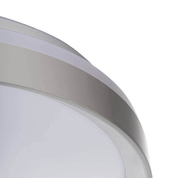 Kanlux LED Deckenleuchte Lixan 47W CCT warm-/tageslichtweiss 3000-6500K dimmbar Fernbedienung Weiß Silber Ø38,5cm 46280