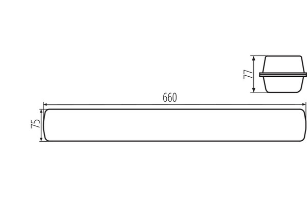 Kanlux LED Feuchtraumleuchte MAH Pro 19W einstellbar neutralweiss 4000K IP66 Grau 66cm 46330