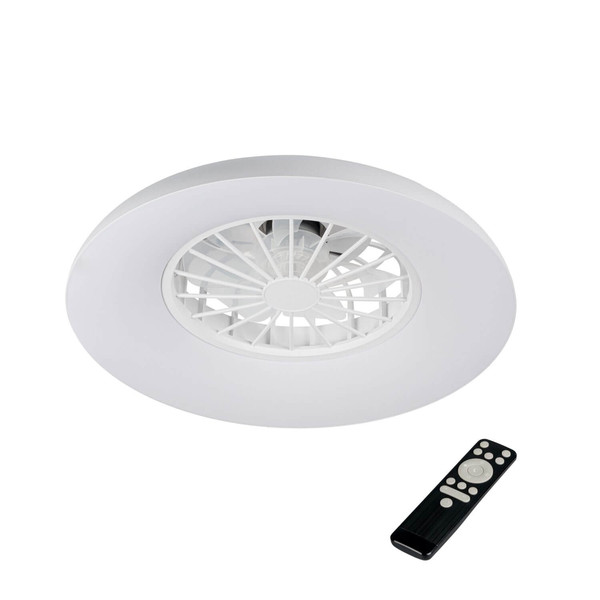 Kanlux LED Deckenleuchte mit Ventilator Plave 24W RGB + CCT 3000-6500K Fernbedienung Weiß Ø48,5cm 46370
