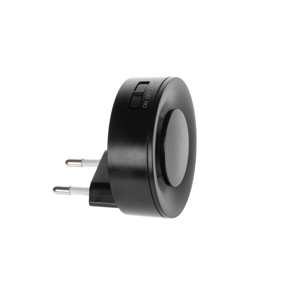 Kanlux LED Nachtlicht Ribi 0,3W warmweiss 2700K Bewegungsmelder Schwarz Ø6cm 46381