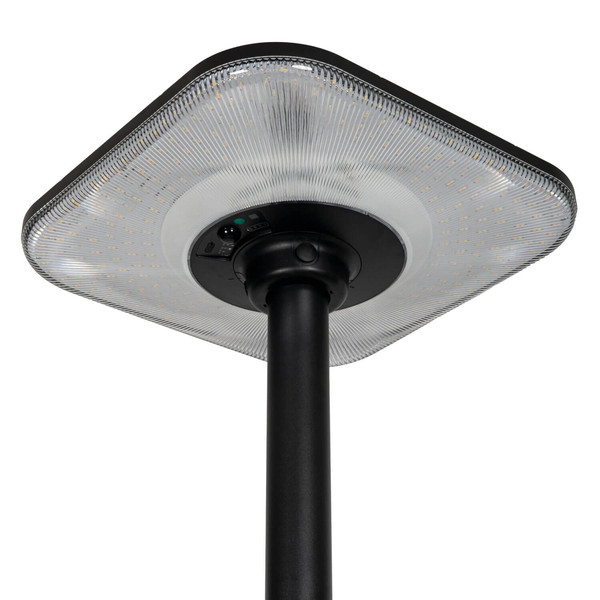 Kanlux LED Solar-Stehleuchte Pareno 25W CCT warm-/neutral-/tageslichtweiss 3000K/4000K/6500K Bewegungsmelder Fernbedienung Akku IP54 Schwarz 260cm 46450