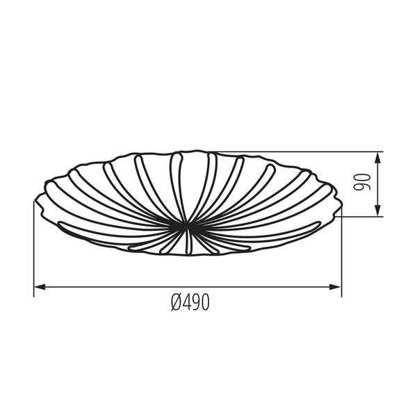 Kanlux LED Deckenleuchte Bonsa 38W CCT warm-/neutral-/tageslichtweiss 3000K/4000K/6500K Weiß Metall Ø49cm 90222