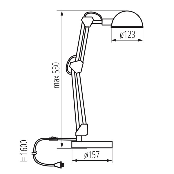 Kanlux Schreibtischleuchte Pixa E14 Blau Metall Ø16cm 90420