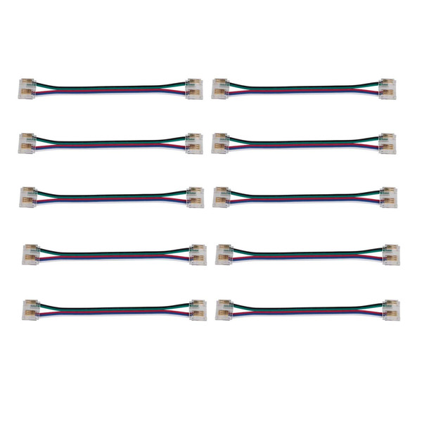 Kanlux 10x Verbinder für LED Streifen RGBW 12mm Verbindungskabel 90722