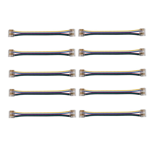 Kanlux 10x Verbinder für LED Streifen RGB+CCT 12mm Verbindungskabel 90725
