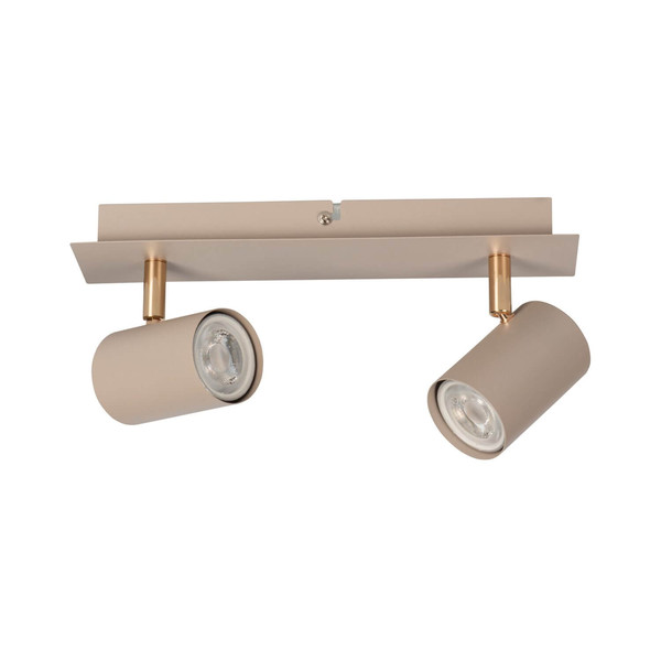 Kanlux Deckenstrahler Evalo 2-flammig 2xGU10 Beige Aluminium 90781