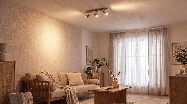 Kanlux Deckenstrahler Evalo 2-flammig 2xGU10 Beige Aluminium 90781