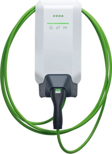 KEBA 131114 Wallbox KC-P40-16EU0-C6S1AM00 BLE-WiFi RFID, MID Ladestation 11kW 3-Phasig 6m weiß
