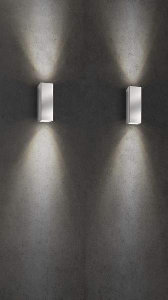 LCD Up & Down Wandleuchte Edelstahl 2xGU10 IP44 22x8x8cm 025 Made in Germany