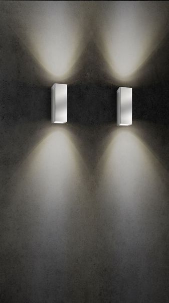 LCD Up & Down Wandleuchte Edelstahl 2xGU10 IP44 22x8x8cm 025 Made in Germany