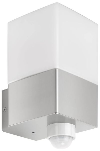 LCD Wandleuchte mit Bewegungsmelder Edelstahl E27 IP44 25x12x14,5cm 029 Made in Germany