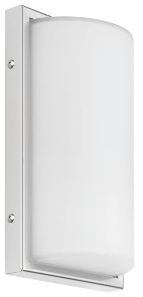 LCD Wandleuchte LED Edelstahl 12W Warmweiss IP44 29x17x9,5cm 040LED Made in Italy