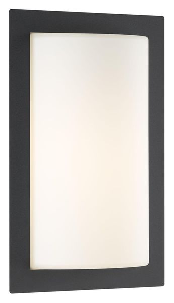 LCD Wandleuchte Graphit E27 IP44 31x19,5x9,5cm 044 Made in Italy
