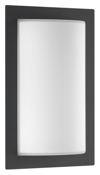 LCD Wandleuchte LED Graphit 12W Warmweiss IP44 31x19,5x9,5cm 044LED Made in Italy