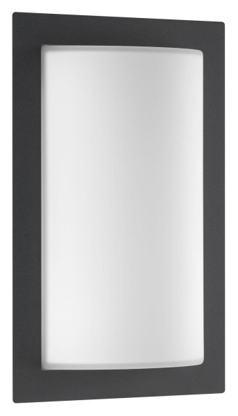 LCD Wandleuchte LED Bewegungsmelder Graphit 12W Warmweiss IP44 31x19,5x9,5cm 044LEDSEN Made in Italy