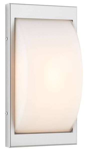 LCD Wandleuchte LED Bewegungsmelder Edelstahl 12W Warmweiss IP44 32,5x17x9cm 068LEDSEN Made in Italy