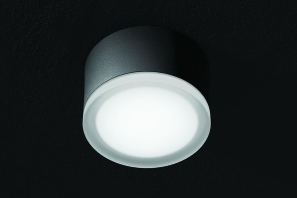 LCD Wandleuchte & Deckenleuchte LED Graphit 14,5W Warmweiss IP65 8x13cm 1420LED Made in Italy