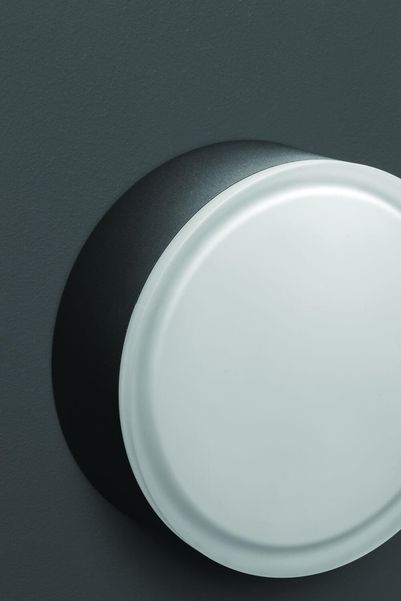 LCD Wandleuchte & Deckenleuchte LED Graphit 22,4W Warmweiss IP65 8x13cm 1421LED Made in Italy