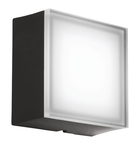 LCD Wandleuchte & Deckenleuchte LED Graphit 10W Warmweiss IP67 12,5x8x8cm 1425LED Made in Italy