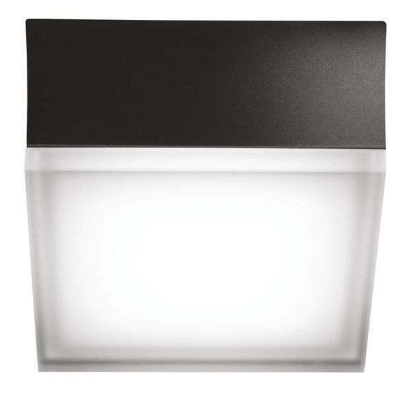 LCD Wandleuchte & Deckenleuchte LED Graphit 10W Warmweiss IP67 12,5x8x8cm 1425LED Made in Italy