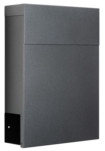 LCD Briefkasten mit Zeitungsfach Graphit 44x32x11,5cm 3030 Made in Germany