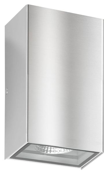 LCD Up & Down Wandleuchte LED 2fach Edelstahl 2x6W Warmweiss IP54 16x10x6,5cm 5010 4260277680176