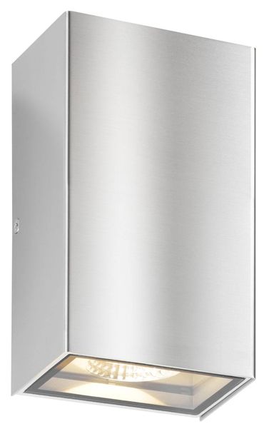 LCD Up & Down Wandleuchte LED 2fach Edelstahl 2x6W Warmweiss IP54 16x10x6,5cm 5010 4260277680176