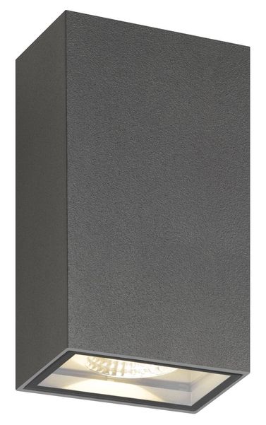 LCD Up & Down Wandleuchte LED 2fach Graphit 2x6W Warmweiss IP54 16x10x6,5cm 5011