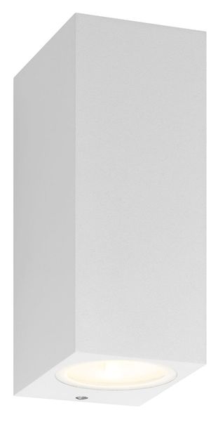 LCD Up & Down Wandleuchte LED 2fach Weiß 2x7W Warmweiss IP54 14,5x6x8cm 5037