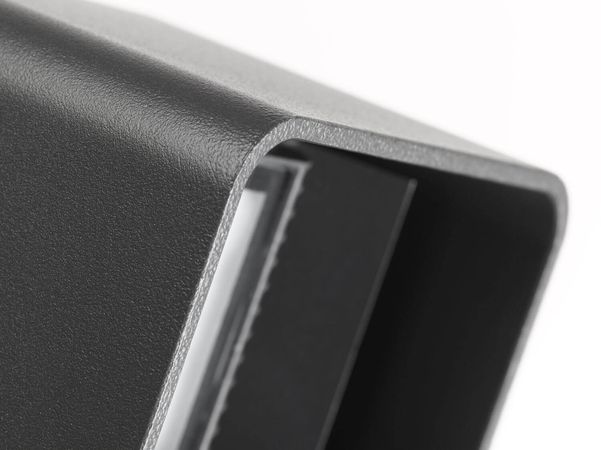 LCD Up & Down Wandleuchte LED 2fach Lichtausfall einstellbar Graphit 2x3,5W Warmweiss IP65 9x11x12,5cm 5040